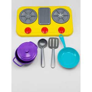 Ensemble de jeu Little Chef en plastique PC, cuisine et service à thé, jouet pour garçons et filles, ensemble de jeu préscolaire DIY en boîte - Product Image 2