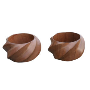 Brazaletes de madera tallados a mano con acabado natural Pulseras de madera talladas a mano Adornos de madera hechos a mano - Product Image 4