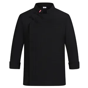 Chef Coat Long Sleeve Restaurant Staff Uniform Kitchen Jacket Custom Women Chef Uniform With Logo
