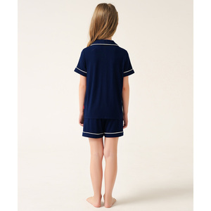 Conjuntos de Pijamas Clásicos de Bambú para Niñas Grandes, Ropa de Dormir de Verano Tejida, Cintura Elástica con Cordón, Estampado Personalizado, ODM, Sostenible - Product Image 2