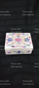 Meilleur prix Stonecrafts International Boîte à bijoux en marbre poli 10x7.5 cm pour ranger en toute sécurité vos pièces bien-aimées d'Inde - Product Image 6