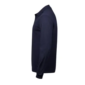 Luxury Custom Stretch <b>Long</b> <b>Sleeve</b> <b>Polo</b> <b>Shirt</b> for Promotional Merchandising - Product Image 4