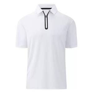 Polo de Golf de Manga Corta para Hombre, Color Sólido, Secado Rápido, Informal, con Estampado, Cuello con Solapa y Cremallera, Absorbe el Sudor - Product Image 2