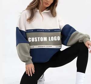 Sudadera con capucha de manga larga de algodón puro para mujer, Tops cortos cómodos de estilo diario con ajuste relajado y logotipo frontal para el invierno - Product Image 3