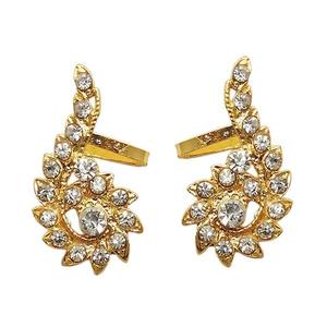 Kriaa 18K chapado en oro austriaco Ear Cuff pendientes de moda oro rosa Animal patrón perla diamante para fiestas bodas-1501346 - Product Image 1