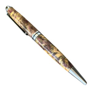 Stylo de la collection saphir exclusive, en bois stabilisé fait à la main, à bille - Product Image 4