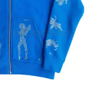 Sweats à capuche en coton mélangé de qualité supérieure avec fermeture éclair complète Design personnalisé avec col à capuche Style décontracté pour l'hiver-Prix de gros - Product Image 4