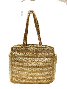 Diseñador hecho a mano señoras yute algodón multicolor noche playa bolso hecho a mano por artesanos verano bolso de hombro - Product Image 2