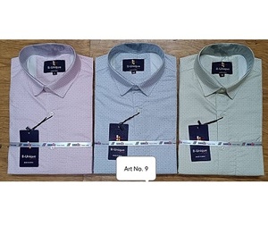 Chemise habillée de couleur claire à forte vente pour hommes avec poignets élégants et design prêt pour le bureau - Product Image 1