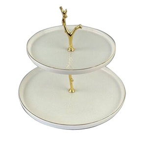 Hammered Design Wedding Parties <b>Cake</b> <b>Server</b> Stand In Grey Finishing With Rounded Shape Hotel Tableware Decoration Accessories - Product Image 4