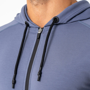 Sudadera con capucha de gimnasio personalizada para hombre, ropa de calle, sudaderas con capucha en blanco para invierno, deportes ajustados, entrenamiento, correr, chándal de algodón - Product Image 3