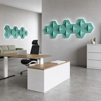 Panneau acoustique en fibre de polyester, forme étoile 3D, panneau acoustique pour animaux de compagnie, panneau mural modulaire absorbant le son