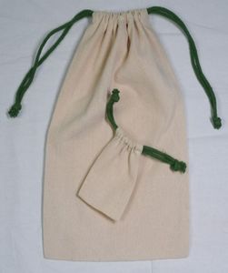 Pochette en mousseline de coton biologique 100% écologique personnalisée petit sac en toile de tissu Calicot blanc sacs à cordon réutilisables en coton avec logo - Product Image 5