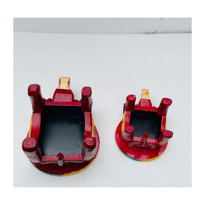 Thủ công bằng gỗ voi Phân Bộ của 2 với nhiều màu rajasthani tác phẩm nghệ thuật truyền thống Ấn Độ trang trí nội thất nhà - Product Image 5