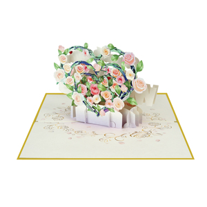Tarjeta de Felicitación 3D Artesanal Personalizada de Fábrica Directa, Tarjeta de Boda Única con Diseño de Amor, Papel Multicolor, Tarjeta Pop-Up, Artículo Coleccionable, Exportador - Product Image 1