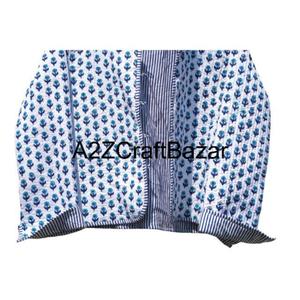 Vente en gros de vestes matelassées réversibles pour femmes en coton 100% pur avec imprimé floral pour l'automne et l'hiver pour femmes - Product Image 5