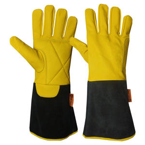 Guante de seguridad industrial con función antideslizante a precio de fábrica, guante de soldadura de cuero dividido de vaca, guante de seguridad de piel de vaca auténtica - Product Image 1