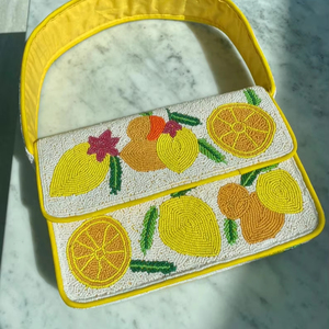 MS Handicraft Glass Beaded Magnolia Floral Bolso Personalizable Color Primavera/Verano Bolso de hombro Hecho a mano - Product Image 1