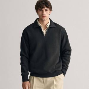 Vente en gros Meilleur tissu Sweat-shirt en coton Sweat-shirt uni personnalisé Sweat-shirt à capuche à demi-fermeture éclair personnalisé - Product Image 1