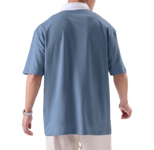 เสื้อโปโลแขนสั้นคุณภาพสูงสำหรับผู้ชาย ฤดูร้อน ดีไซน์เรียบง่าย ระบายอากาศได้ดี ผ้าถัก พิมพ์ลาย ผลิตโดย BS 2026 - Product Image 5