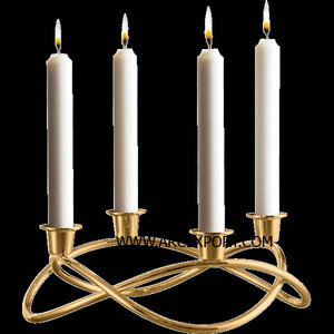 Bougeoir moderne couleur or Nouveau design Décoration Meilleure qualité Luxe Vente en gros Nouvelle décoration Bougeoir standard Fourniture - Product Image 2