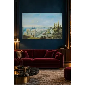 Impression sur toile du palais de Ciragan sur le Bosphore de Fida Carlo Bossoli - Product Image 3