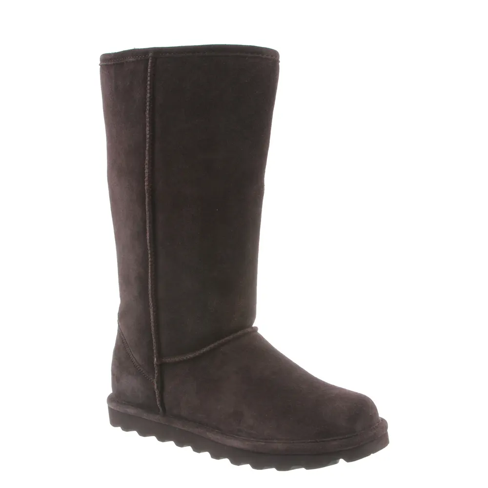 High Quality Elle Tall Chocolate (5-13)Cow Suede Upper Wool Blend Lining with Rubber Sole Winter Shoes for Ladies