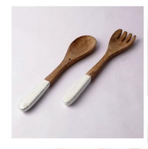 Cuillères Cuillères à soupe en bois Serveurs à salade en bois de mangue Lot de 2 Serveurs à salade en bois Lot de 2 KETCHENWAR UNIQUE FAIT À LA MAIN - Product Image 6