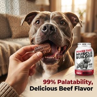 Friandises à mâcher molles pour chiens à marque privée, soutien musculaire, gain de poids hypercalorique pour Pitbull K9, supplément de performance canine, masse musculaire