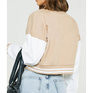 Grossiste OEM Meilleures tendances Logo personnalisé 100% vestes d'université pour femmes en molleton de coton 2025 vestes d'université pour femmes - Product Image 6