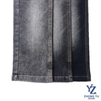 10.5oz Noir Poly Coton Sergé Stretch Denim Jeans Tissu TR Selvage Conception Fil Teint Motif Tissé Techniques pour Garçons Filles