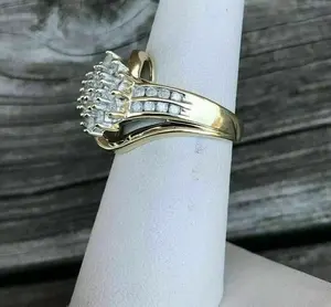 Anillo de Compromiso Tishya con Moissanita de Corte Redondo de 2 Quilates, Plata de Ley 925, para Aniversario de Bodas o Regalo de Fiesta - Product Image 3