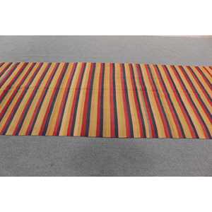 Kilim Rug, 4.5x11 ft Turkish Rug, <b>Red</b> Southwestern Rug <b>Wool</b> - Product Image 2