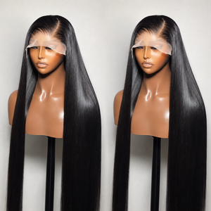 Peluca de Cabello Humano Liso Vietnamita Negro Natural 13x4 13x6 con Encaje HD Pre-Desplumada con Línea de Cabello Natural - Product Image 4