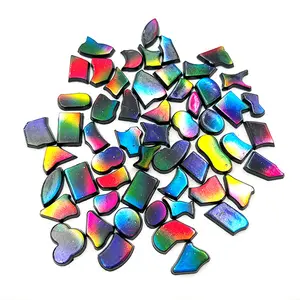 200g Plastic Dark Rainbow Irregular Mosaic Tile