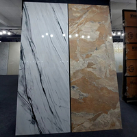 Encimera de Porcelana Moderna con Aspecto de Mármol, Color Blanco, 9 mm de Grosor, Baldosa Grande para Uso en Interiores