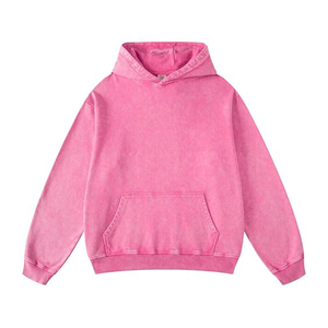 เสื้อฮู้ดดี้ผู้ชายผ้าฝ้าย 100% แห้งเร็ว ระบายอากาศดี ล้างสีแบบ Acid Wash สีพื้น สำหรับฤดูหนาว รับสกรีนโลโก้คุณภาพสูง ออกแบบลายพิมพ์โลโก้ตามสั่ง - Product Image 4