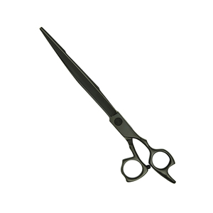 Best Quality Pet Grooming <b>Scissors</b> Black Color Coated Straight Blade Pet <b>Dog</b> Hair Grooming <b>Scissors</b> With Finger Rest - Product Image 1