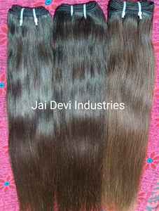 Cuticule de temple vierge brut non transformé de haute qualité alignée faisceaux de tissage indiens droits crépus Extensions de cheveux humains de confiance - Product Image 6