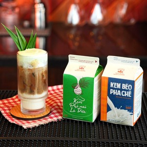 Crème non laitière de qualité supérieure, personnalisée, à marque privée, certifiée HALAL, pour barista, café, thé au lait, 500 g, Tan Nhat Huong - Product Image 2