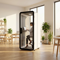 Cabine téléphonique insonorisée haute densité pour bureau, espace privé pour réunions et appels, salle silencieuse avec design modulaire