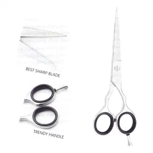 Tijeras finas rectas, tijeras para el hogar de acero inoxidable, peluquería, 6,0 ", 17,5 cm, JP 440C, tijeras de peluquero hechas en fábrica - Product Image 1