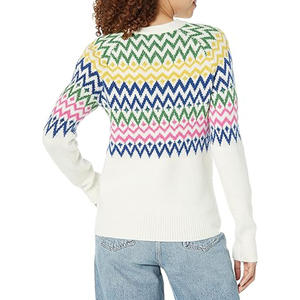 Suéter de punto de mujer de invierno con cuello de moda elegante de manga larga - Product Image 2