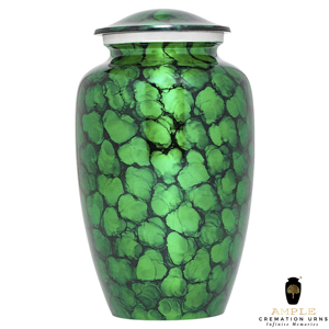 โกศบรรจุอัฐิสำหรับผู้ใหญ่ ขนาด 10 นิ้ว ทำด้วยมือ ลายอลูมิเนียมสีเงิน สไตล์ยุโรปอเมริกัน เป็นมิตรกับสิ่งแวดล้อม ทนทาน ความจุ 220 คิวบิก - Product Image 1