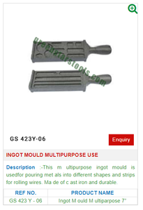 Molde de lingote de metal multiusos GS 423Y-06 para herramientas de joyería para uso en joyería - Product Image 2