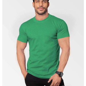 T-shirt uni pour homme, coupe classique, de haute qualité, t-shirts tendance en mélange de trois fibres - Product Image 4