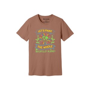 Kindness Themes Print 100% algodón Casual camiseta de tela para mujer 160-180 Heavy GSM 12 colores disponibles Personalizar su diseño - Product Image 2