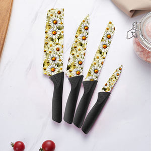 Vente chaude 3 ensembles de couteaux de chef en céramique à motifs floraux, lames en plastique, tranchants, compatibles lave-vaisselle, livraison gratuite, personnalisables - Product Image 5