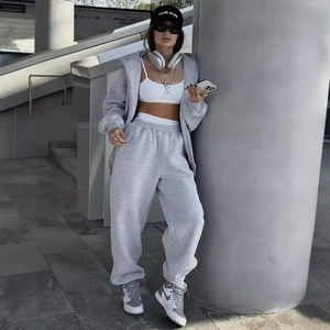 เสื้อฮู้ดซิปคุณภาพสูงสำหรับฤดูหนาว ผลิตจากผ้าฝ้าย 100% แบบเรียบ สวมใส่ได้ทั้งชายและหญิง พร้อมโลโก้แบบกำหนดเอง - Product Image 2