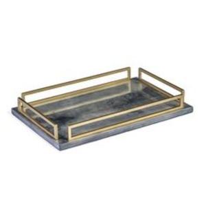Bandeja de servicio de resina de estilo sofisticado clásico elegante Acabado de mármol pulido brillante de estilo sofisticado clásico para uso doméstico - Product Image 2